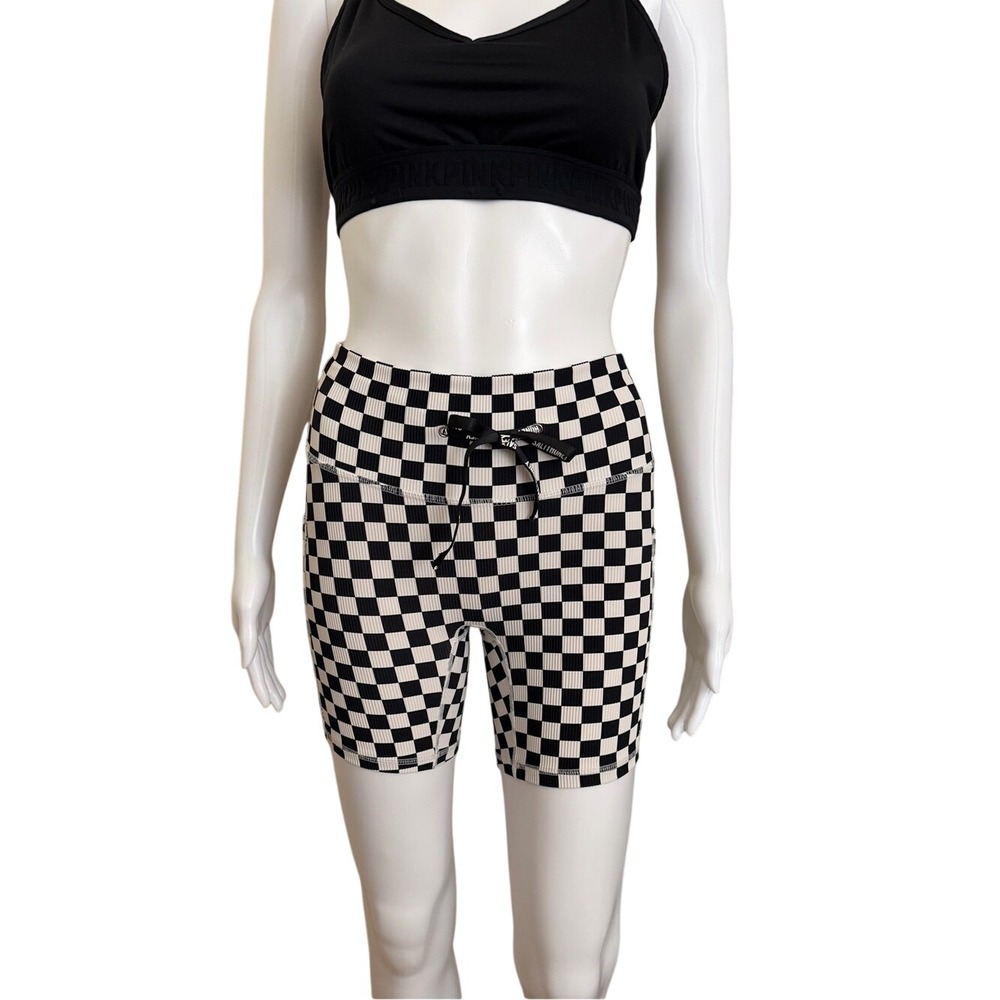 Salty Honey Commit Checkered Shorts Size Small